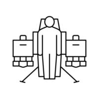 Jetpack fliegen Transportlinie Symbol Vektor Illustration