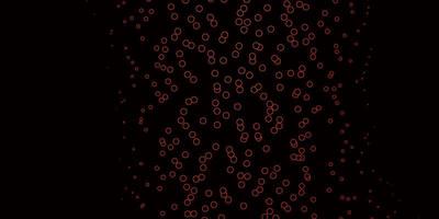 mörk röd vektor bakgrund med prickar.