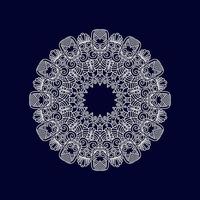 Blumen-Mandala-Vektordesigns. Mandala-Kunst-Hintergrund vektor