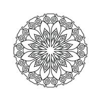 neue Blumen-Mandala-Kunst-Vektor-Illustration vektor