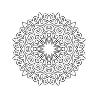 Schwarz-Weiß-Blumen-Mandala-Designs vektor