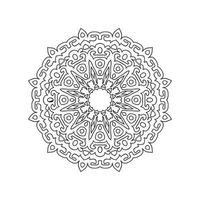 neue Blumen-Mandala-Kunst-Vektor-Illustration vektor