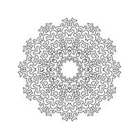 Schwarz-Weiß-Blumen-Mandala-Designs vektor