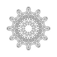 neue Blumen-Mandala-Kunst-Vektor-Illustration vektor