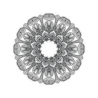 Schwarz-Weiß-Blumen-Mandala-Designs vektor
