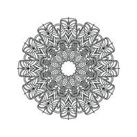 Schwarz-Weiß-Blumen-Mandala-Kunst vektor