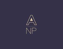 anp Brief Logo Design moderne minimalistische Vektorbilder vektor