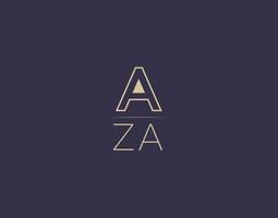 aza Brief Logo Design moderne minimalistische Vektorbilder vektor