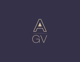 agv brief logo design moderne minimalistische vektorbilder vektor