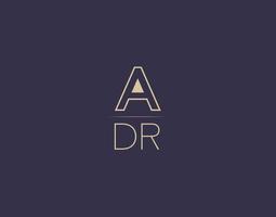 adr brev logotyp design modern minimalistisk vektor bilder