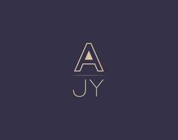 ajy brev logotyp design modern minimalistisk vektor bilder