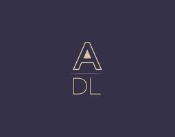 adl brev logotyp design modern minimalistisk vektor bilder