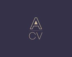 acv-Buchstaben-Logo-Design moderne minimalistische Vektorbilder vektor