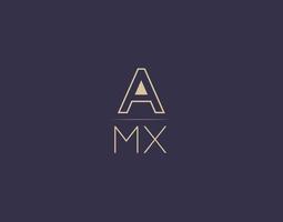 amx letter logo design moderne minimalistische vektorbilder vektor