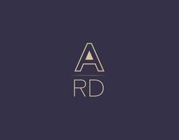 ard brev logotyp design modern minimalistisk vektor bilder