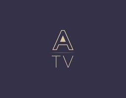 atv brev logotyp design modern minimalistisk vektor bilder