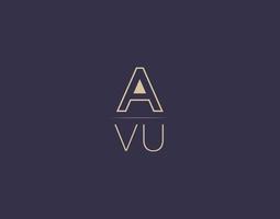 avu brev logotyp design modern minimalistisk vektor bilder