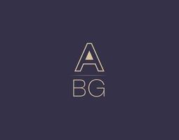 abg brev logotyp design modern minimalistisk vektor bilder