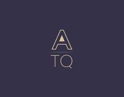 atq brev logotyp design modern minimalistisk vektor bilder