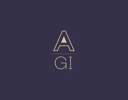 agi letter logo design moderne minimalistische vektorbilder vektor