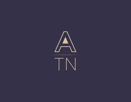 atn brev logotyp design modern minimalistisk vektor bilder