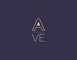 ave Brief Logo Design moderne minimalistische Vektorbilder vektor