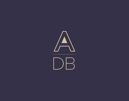 adb brev logotyp design modern minimalistisk vektor bilder