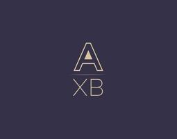 axb brev logotyp design modern minimalistisk vektor bilder