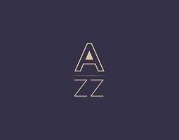 azz brev logotyp design modern minimalistisk vektor bilder