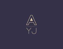 Ayj Letter Logo Design moderne minimalistische Vektorbilder vektor