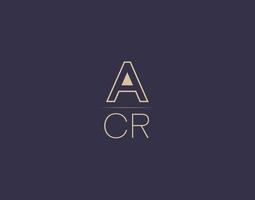 acr-Brief-Logo-Design moderne minimalistische Vektorbilder vektor