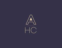 ahc brev logotyp design modern minimalistisk vektor bilder