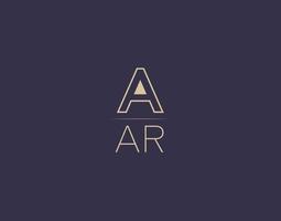 aar brev logotyp design modern minimalistisk vektor bilder