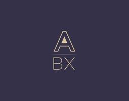 abx Brief Logo Design moderne minimalistische Vektorbilder vektor