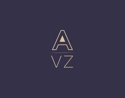 avz brev logotyp design modern minimalistisk vektor bilder