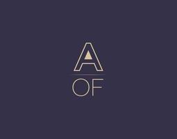aof brev logotyp design modern minimalistisk vektor bilder