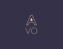 avo brev logotyp design modern minimalistisk vektor bilder