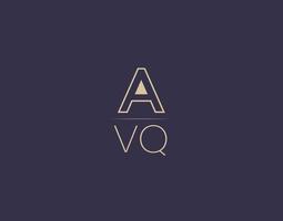 Avq Letter Logo Design moderne minimalistische Vektorbilder vektor