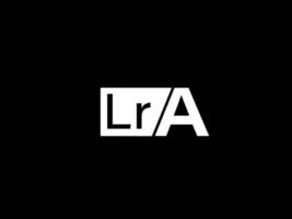 lra-Logo und Grafikdesign Vektorgrafiken, Symbole isoliert auf schwarzem Hintergrund vektor
