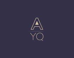 ayq brev logotyp design modern minimalistisk vektor bilder