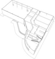 3D-Darstellung des Bauvorhabens vektor