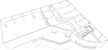 3D-Darstellung des Bauvorhabens vektor