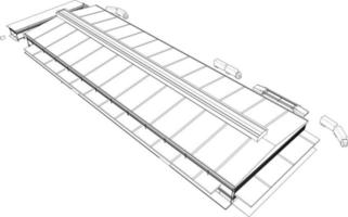 3D-Darstellung des Bauvorhabens vektor