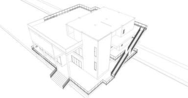 3D-Darstellung des Bauvorhabens vektor