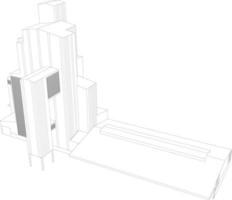 3D-Darstellung des Bauvorhabens vektor