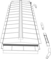 3D-Darstellung des Bauvorhabens vektor