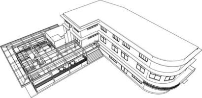 3D-Darstellung des Bauvorhabens vektor