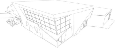 3D-Darstellung des Bauvorhabens vektor