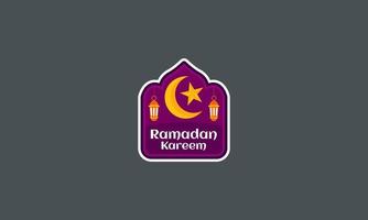 glücklicher ramadan kareem islam im weltfahnenschablonenvektor vektor