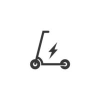 elektrisk skoter logotyp design vektor ikon inspiration